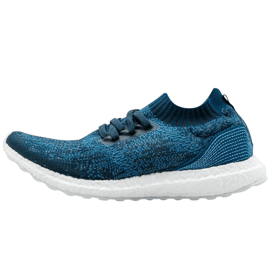 Parley x adidas Ultra Boost Uncaged Legend Blue — UK 3.5 | EU 36 | US 4 — Front View