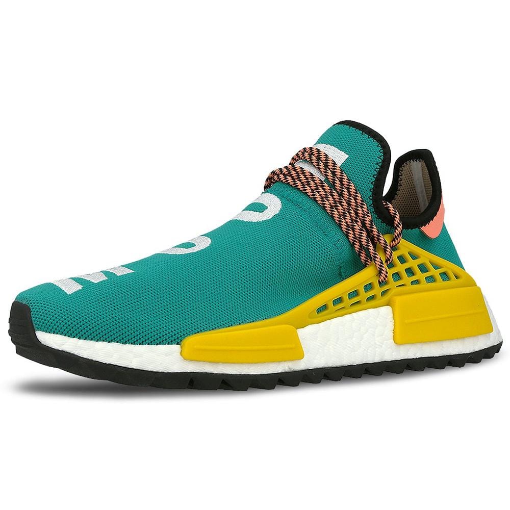 Pharrell Williams x adidas NMD HU Trail Sun Glow-EQT Yellow — UK 3.5 | EU 36 | US 4 — Side View