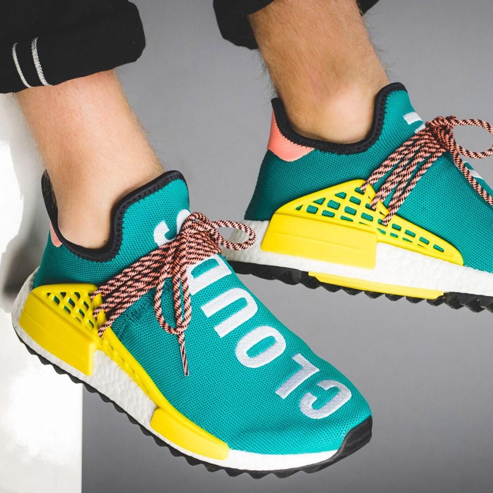 Pharrell Williams x adidas NMD HU Trail Sun Glow-EQT Yellow — UK 3.5 | EU 36 | US 4 — Alternate View 7