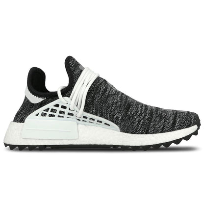 Pharrell Williams x adidas NMD Human Race Trail Core Black-White — UK 3.5 | EU 36 | US 4 — Top View