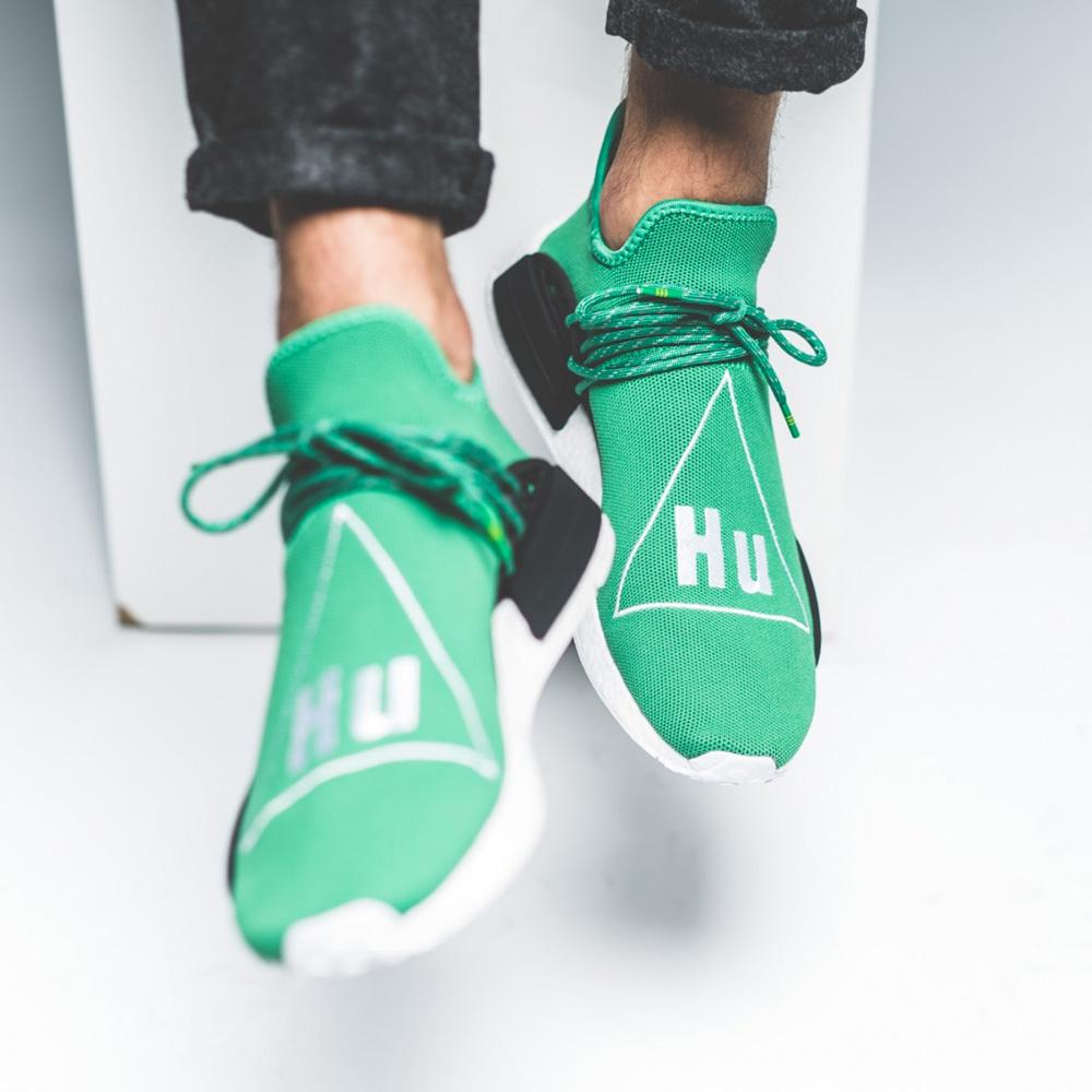 Pharrell Williams x adidas Originals NMD Human Race  Green — UK 3.5 | EU 36 | US 4 — Side View