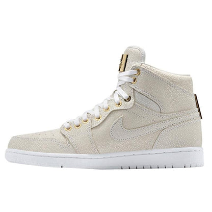 Air Jordan 1 Retro High Pinnacle White Metallic Gold — UK 3 | EU 35.5 | US 3.5 — Front View