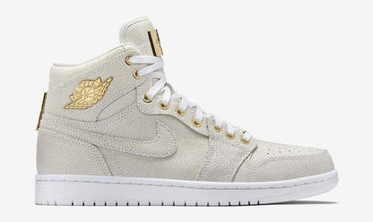 Air Jordan 1 Retro High Pinnacle White Metallic Gold — UK 3 | EU 35.5 | US 3.5 — Back View