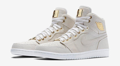Air Jordan 1 Retro High Pinnacle White Metallic Gold — UK 3 | EU 35.5 | US 3.5 — Side View