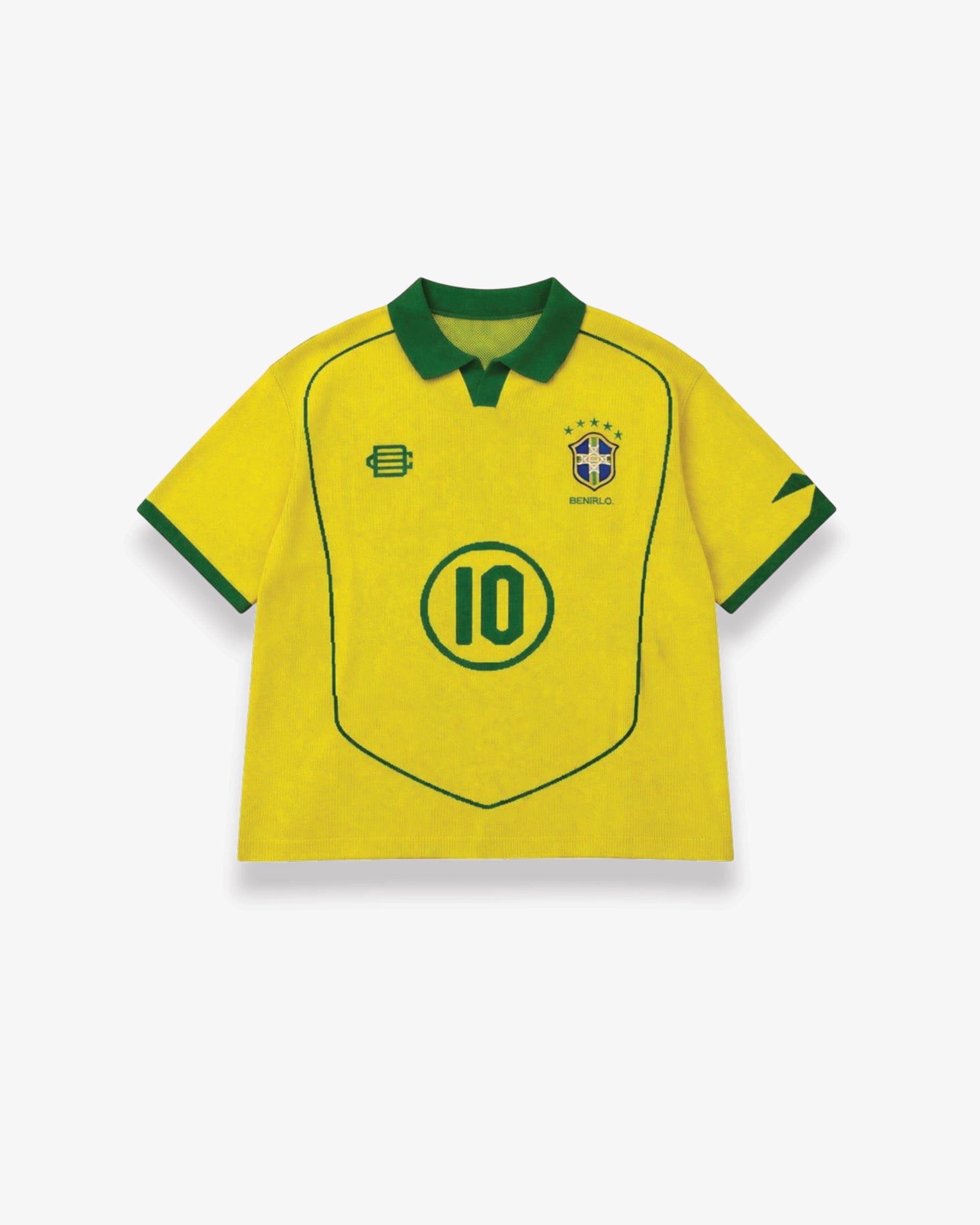 Benir Clothing 04 dinho inspired knit Jersey - Yellow — XS — Front View