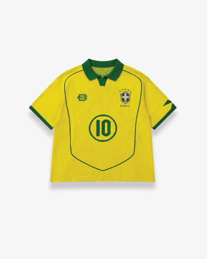 Benir Clothing 04 dinho inspired knit Jersey - Yellow — XS — Front View