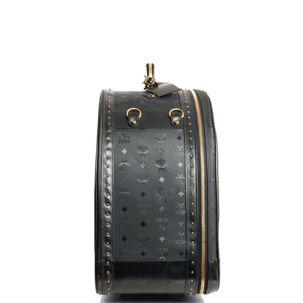 MCM Wheeled Luggage in Black, Canvas — Alternate View 9