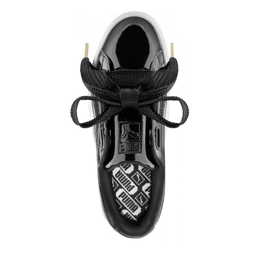 Puma Basket Heart 'Black' — UK 3 | EU 35.5 | US 5.5 — Top View
