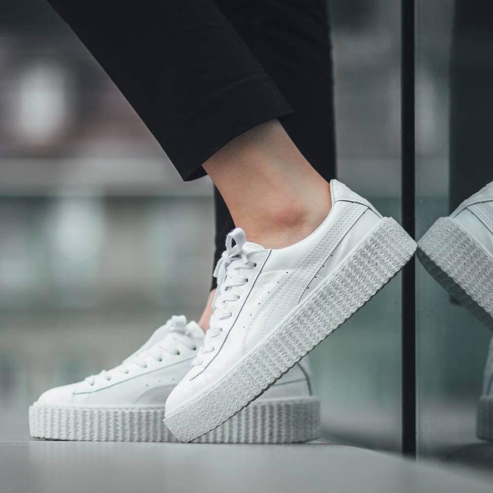 Fenty x Wmns Patent Leather Creepers 'Glossy White' — UK 3 | EU 35.5 | US 5.5 — Lifestyle View