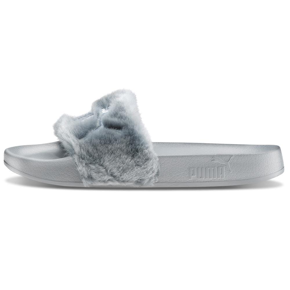Puma Leadcat Fenty Fur Slide Quarry by Rihanna — UK 3 | EU 35.5 | US 5.5 — Front View