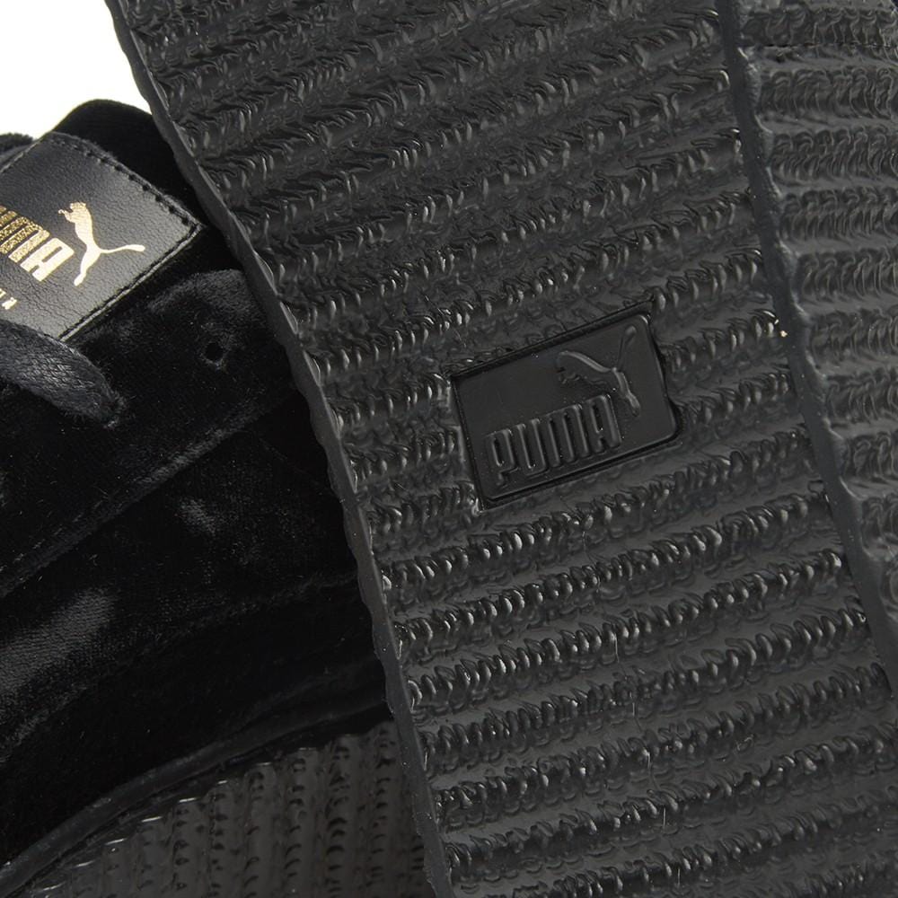 PUMA X FENTY CREEPER VELVET Black — UK 3 | EU 35.5 | US 5.5 — Back View