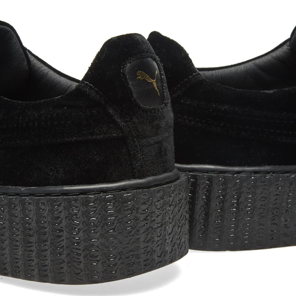 PUMA X FENTY CREEPER VELVET Black — UK 3 | EU 35.5 | US 5.5 — Top View