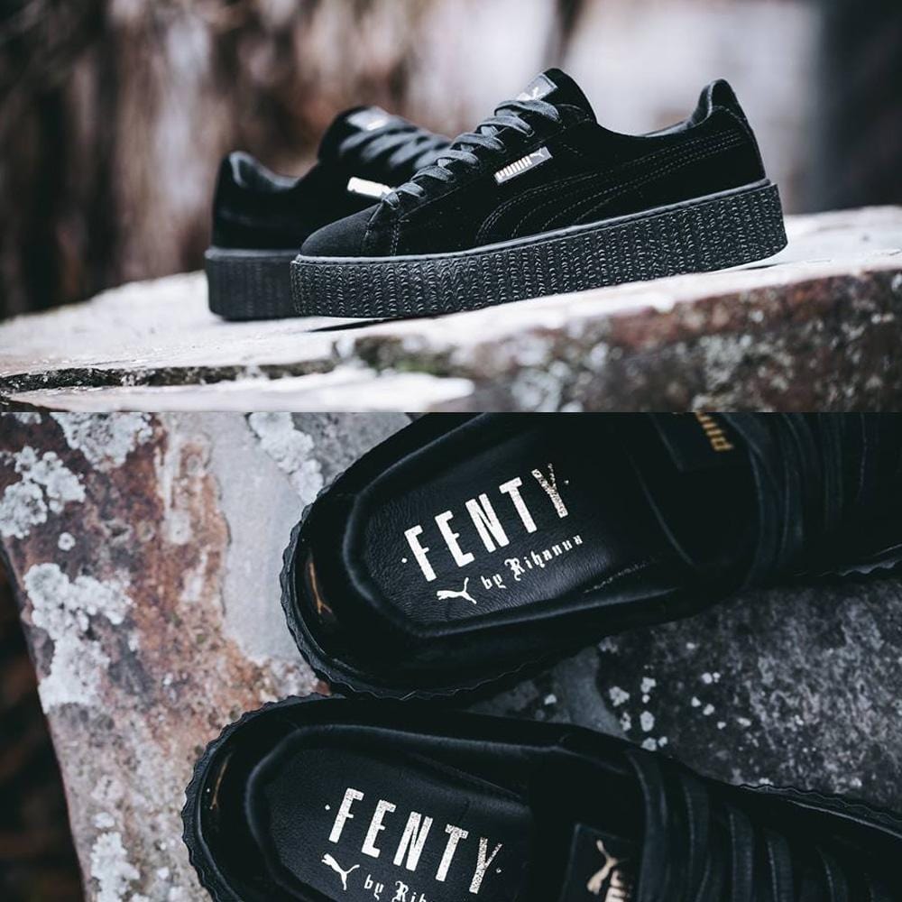 PUMA X FENTY CREEPER VELVET Black — UK 3 | EU 35.5 | US 5.5 — Side View