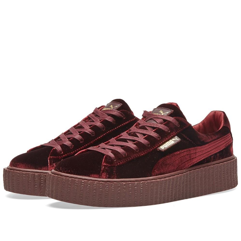 Fenty x Wmns Velvet Creeper 'Burgundy' — UK 6.5 | EU 40 | US 9 — Lifestyle View