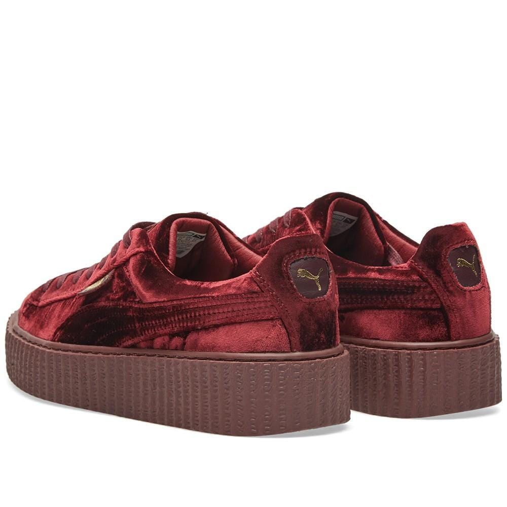 Fenty x Wmns Velvet Creeper 'Burgundy' — UK 6.5 | EU 40 | US 9 — Back View
