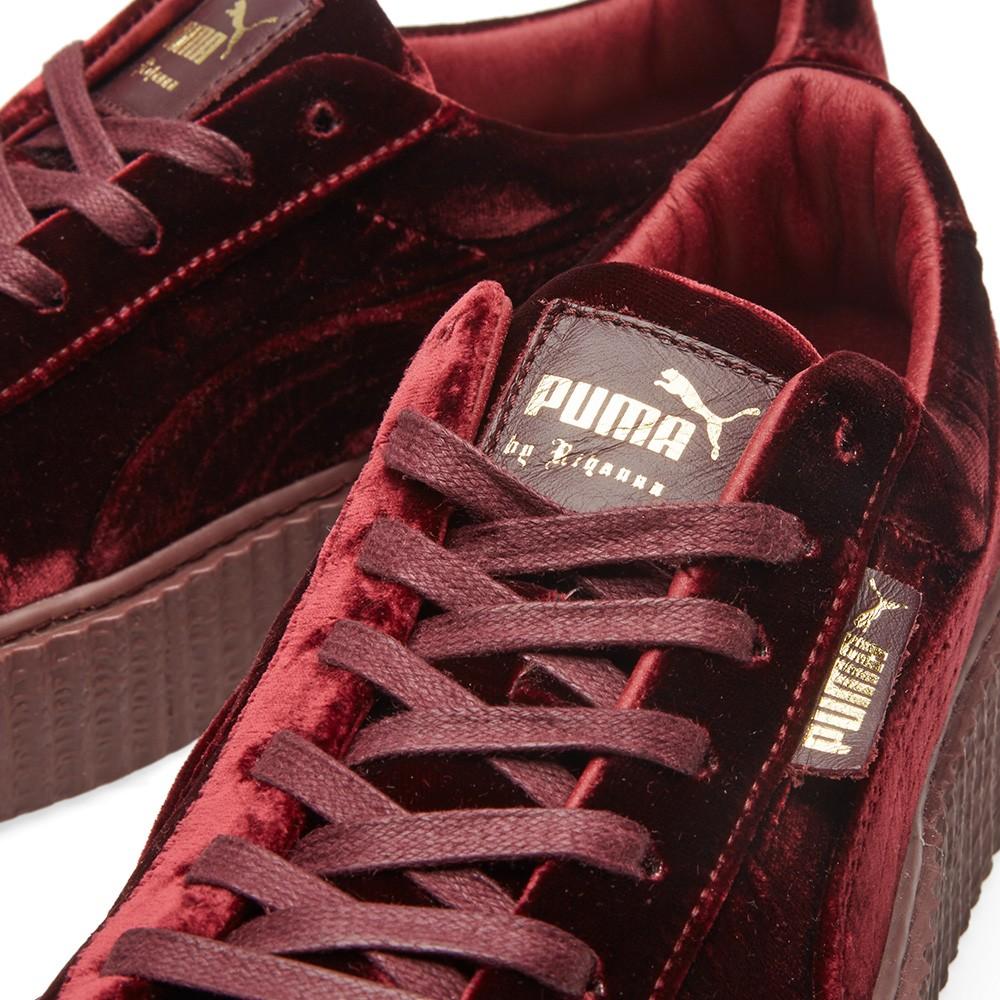Fenty x Wmns Velvet Creeper 'Burgundy' — UK 6.5 | EU 40 | US 9 — Side View