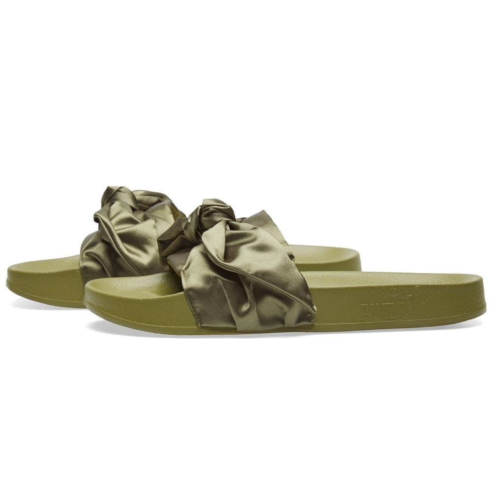 Puma x Fenty by Rihanna Bow Slide "Olive Branch" — UK 3 | EU 35.5 | US 5.5 — Front View