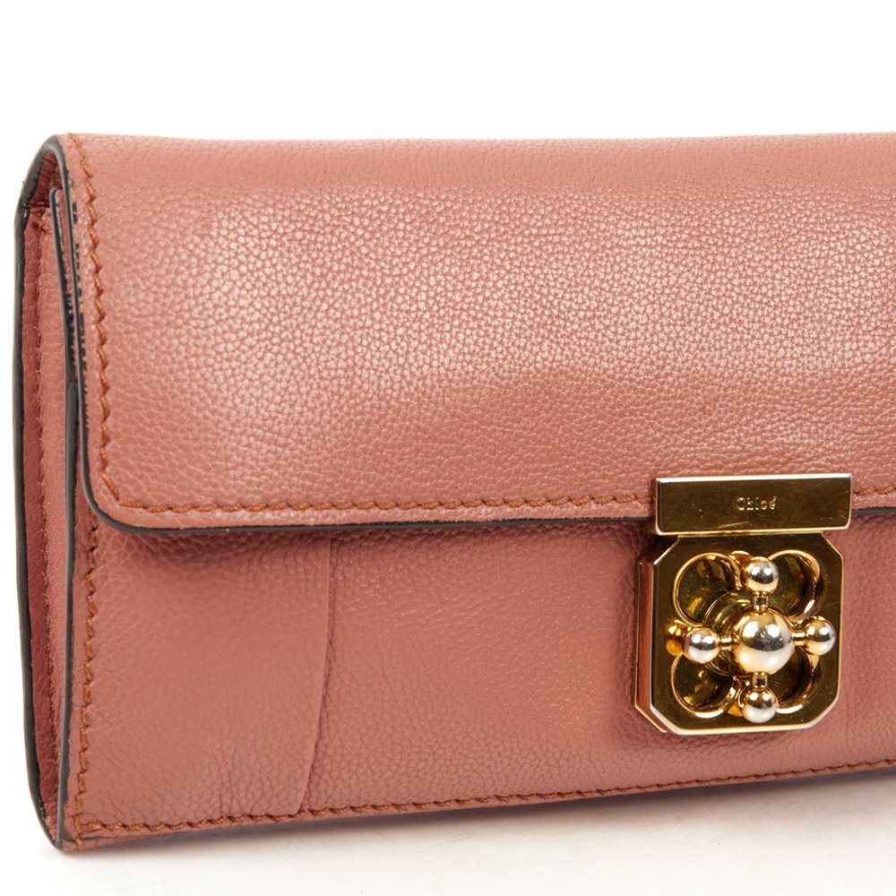 Chloe Purse Elsie Continental Flap Wallet in Nut, Calfskin Leather — Alternate View 14