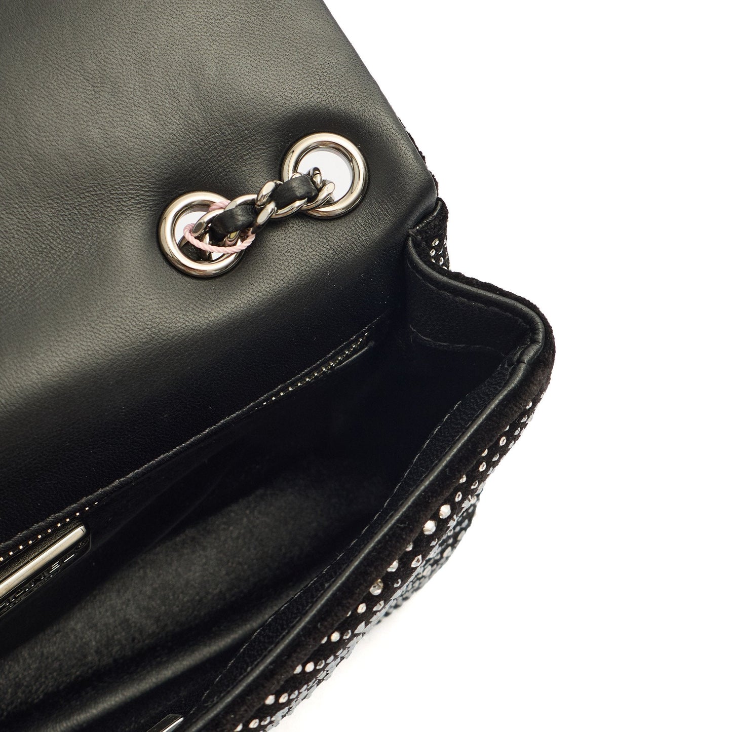 Chanel Shoulder Bag Flap Bag in Black, Velvet — Alternate View 27