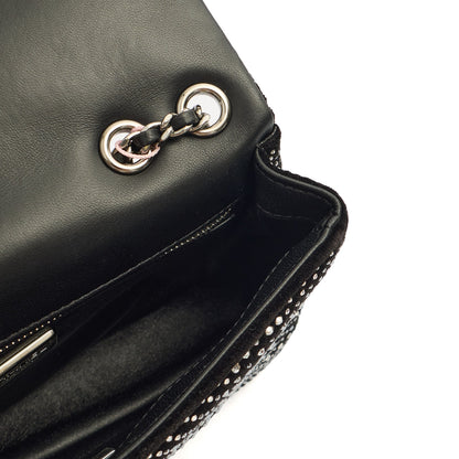 Chanel Shoulder Bag Flap Bag in Black, Velvet — Alternate View 27