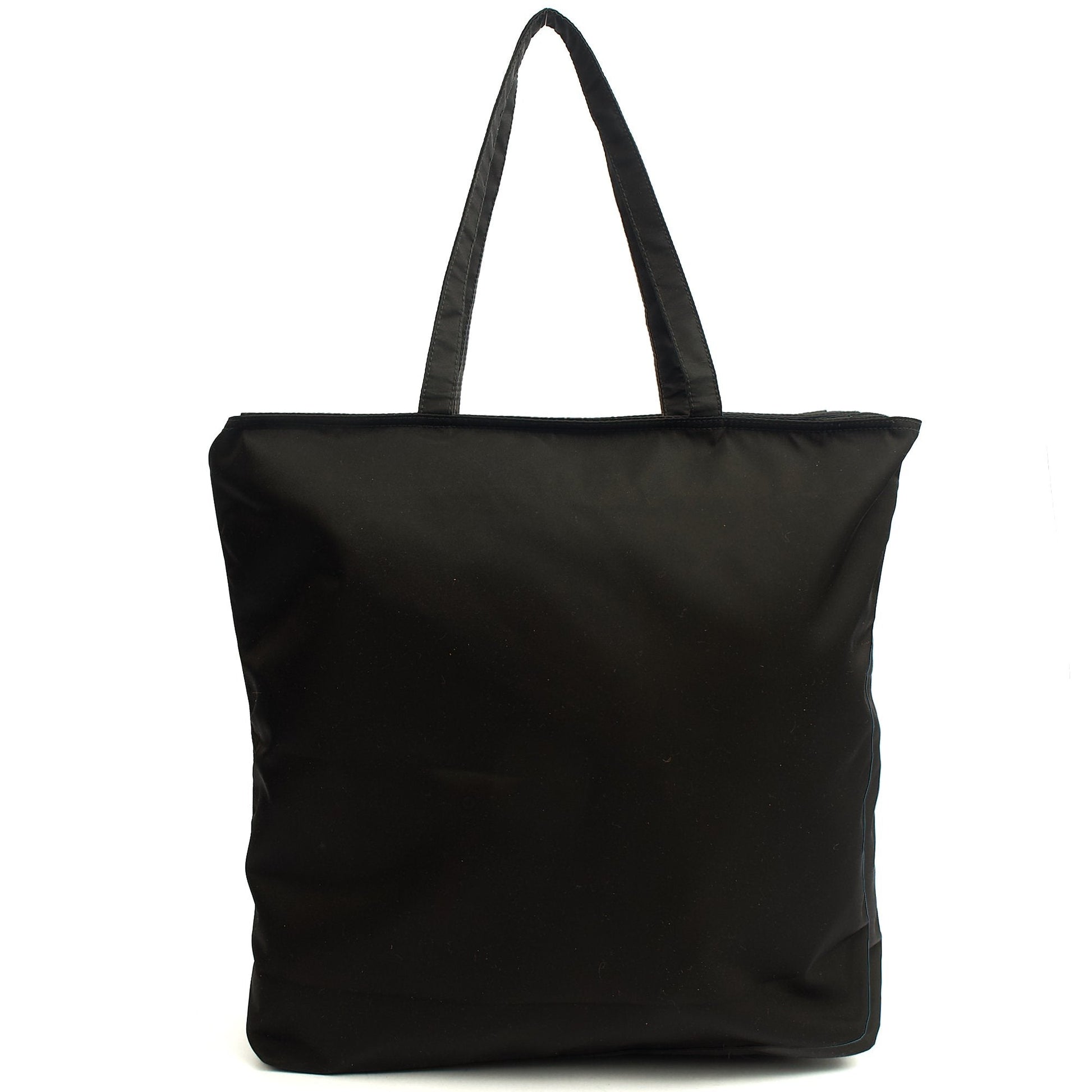Prada Tote Nylon Tote Bag in Black, Nylon — Back View