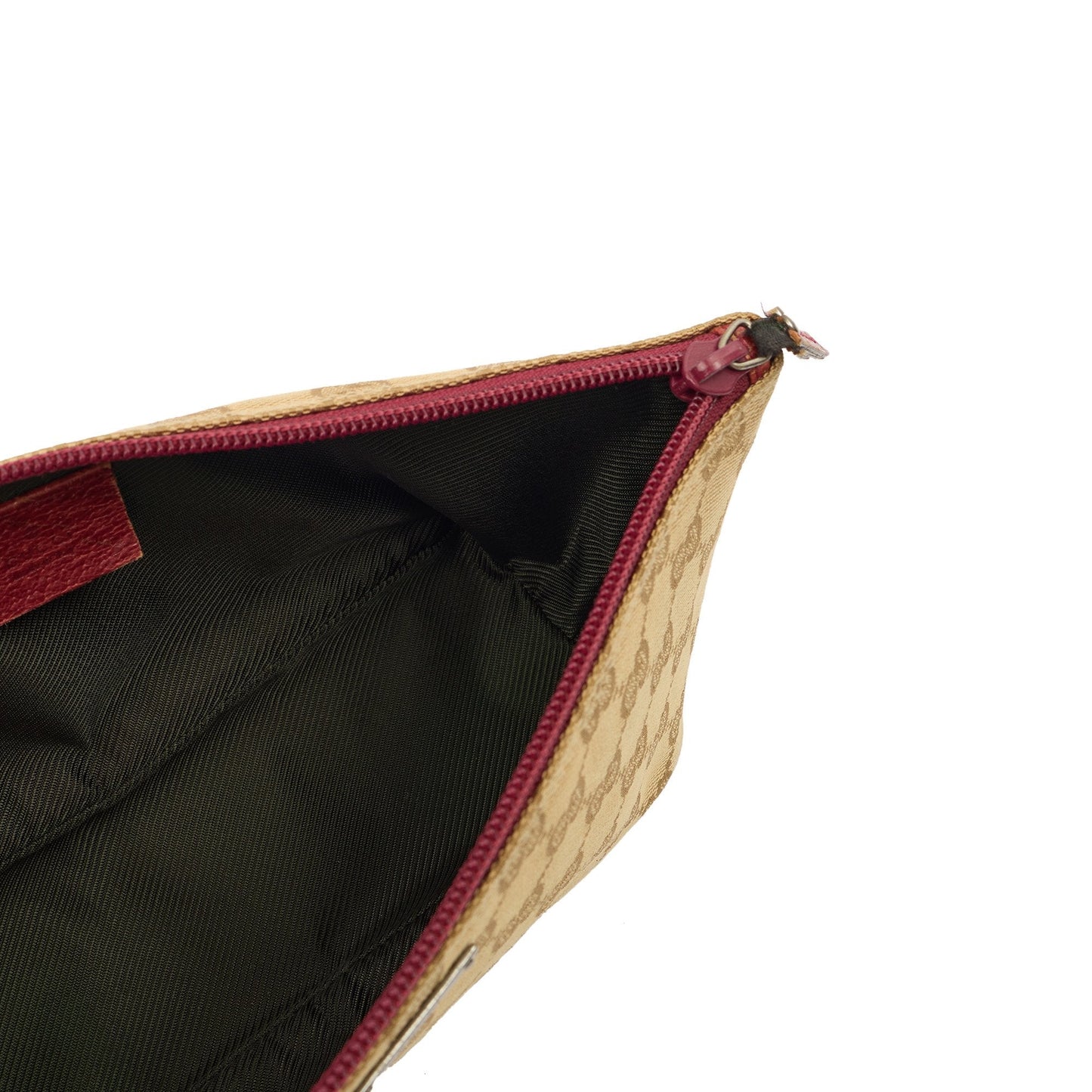 Gucci Shoulder Bag Boat Pochette in GG Supreme, Fabric — Detail View