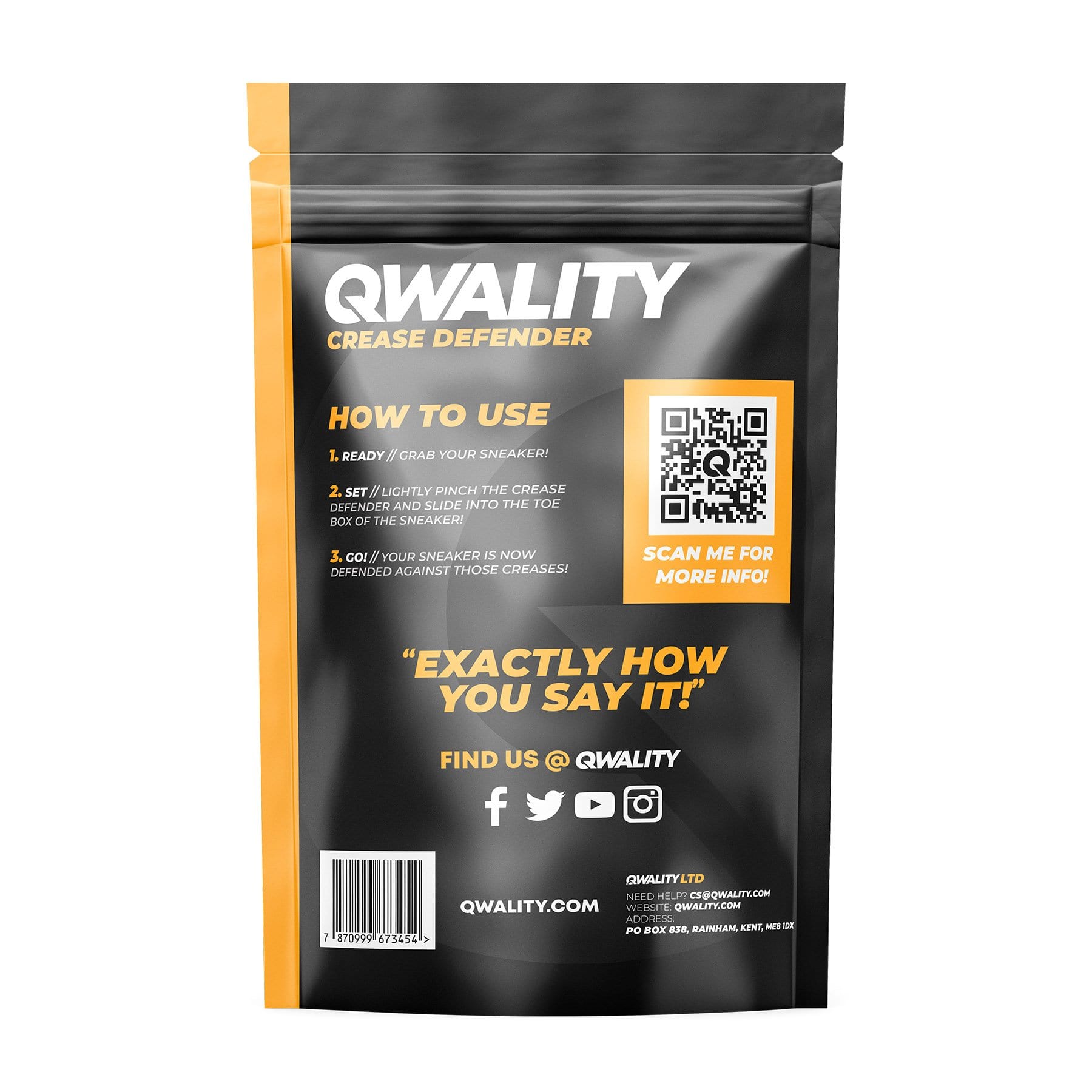 Qwality 'Crease Defender Trainer Shield' — Small (2-6 UK | 35-39 EU) — Top View