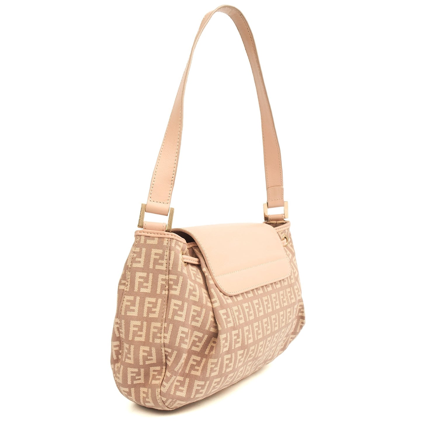 Fendi Shoulder Bag  BAGUETTE MAMMA in Zucca FF, Canvas — Side View