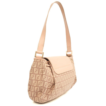Fendi Shoulder Bag  BAGUETTE MAMMA in Zucca FF, Canvas — Side View