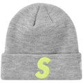 Supreme New Era S Logo Beanie (FW 19) Heather Grey — Front View