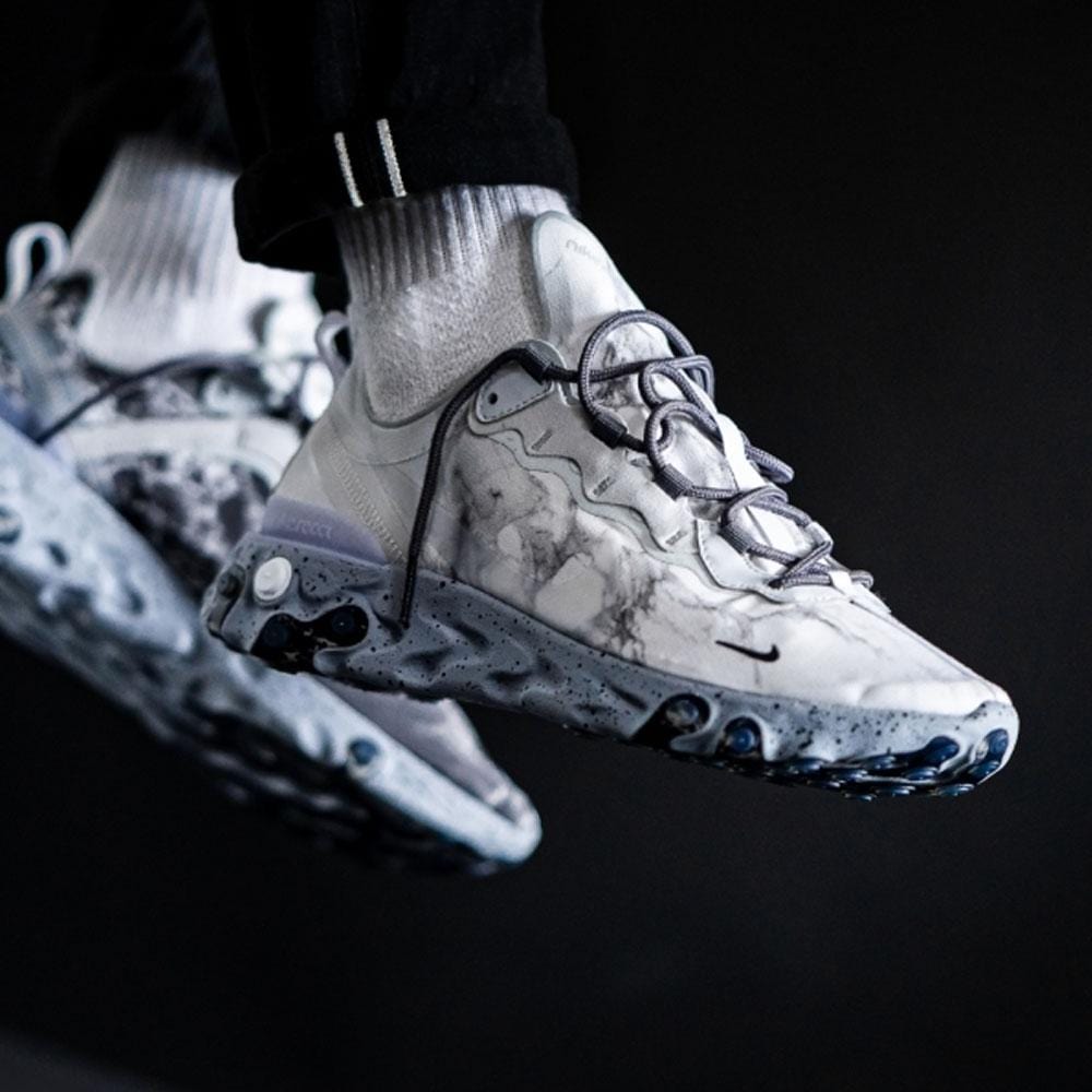 Kendrick Lamar x React Element 55 'Pure Platinum' — UK 3 | EU 35.5 | US 3.5 — Lifestyle View