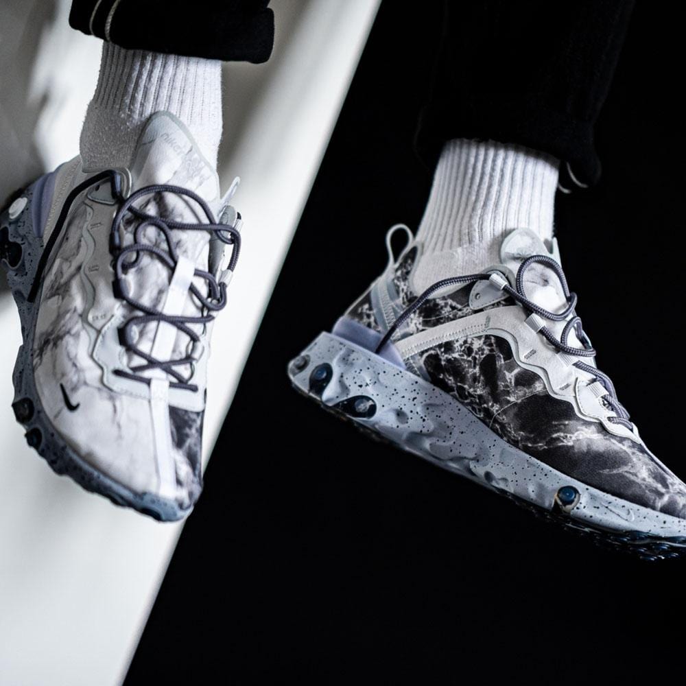 Kendrick Lamar x React Element 55 'Pure Platinum' — UK 3 | EU 35.5 | US 3.5 — Alternate View 7