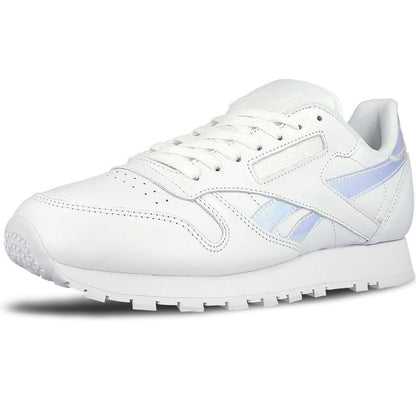 Reebok Classic Leather Iridescent White — UK 2.5 | EU 34 | US 3.5 — Top View