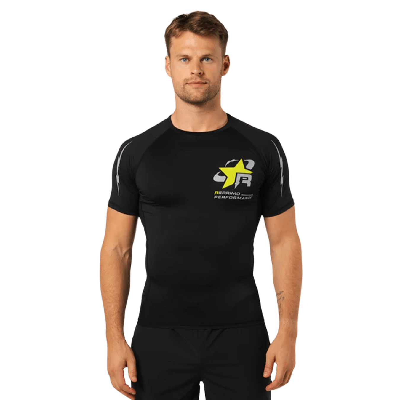 Reprimo RP Base Layer Tee 'Black Neon' — XXS — Front View