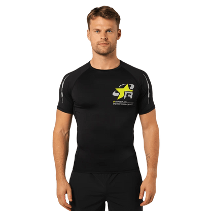 Reprimo RP Base Layer Tee 'Black Neon' — XXS — Front View