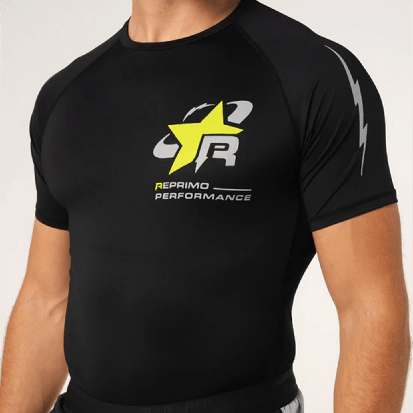 Reprimo RP Base Layer Tee 'Black Neon' — XXS — Back View