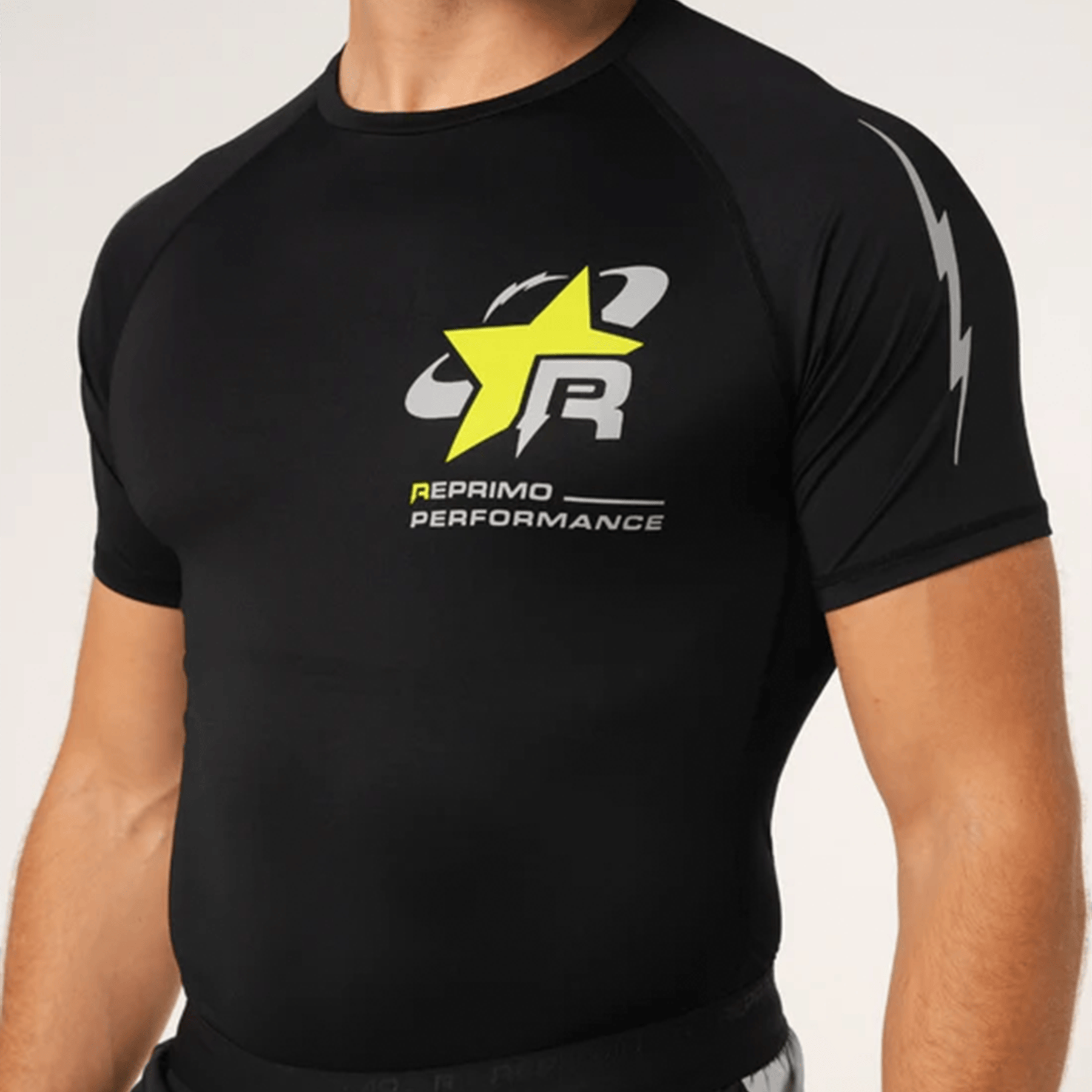 Reprimo RP Base Layer Tee 'Black Neon' — XXS — Back View