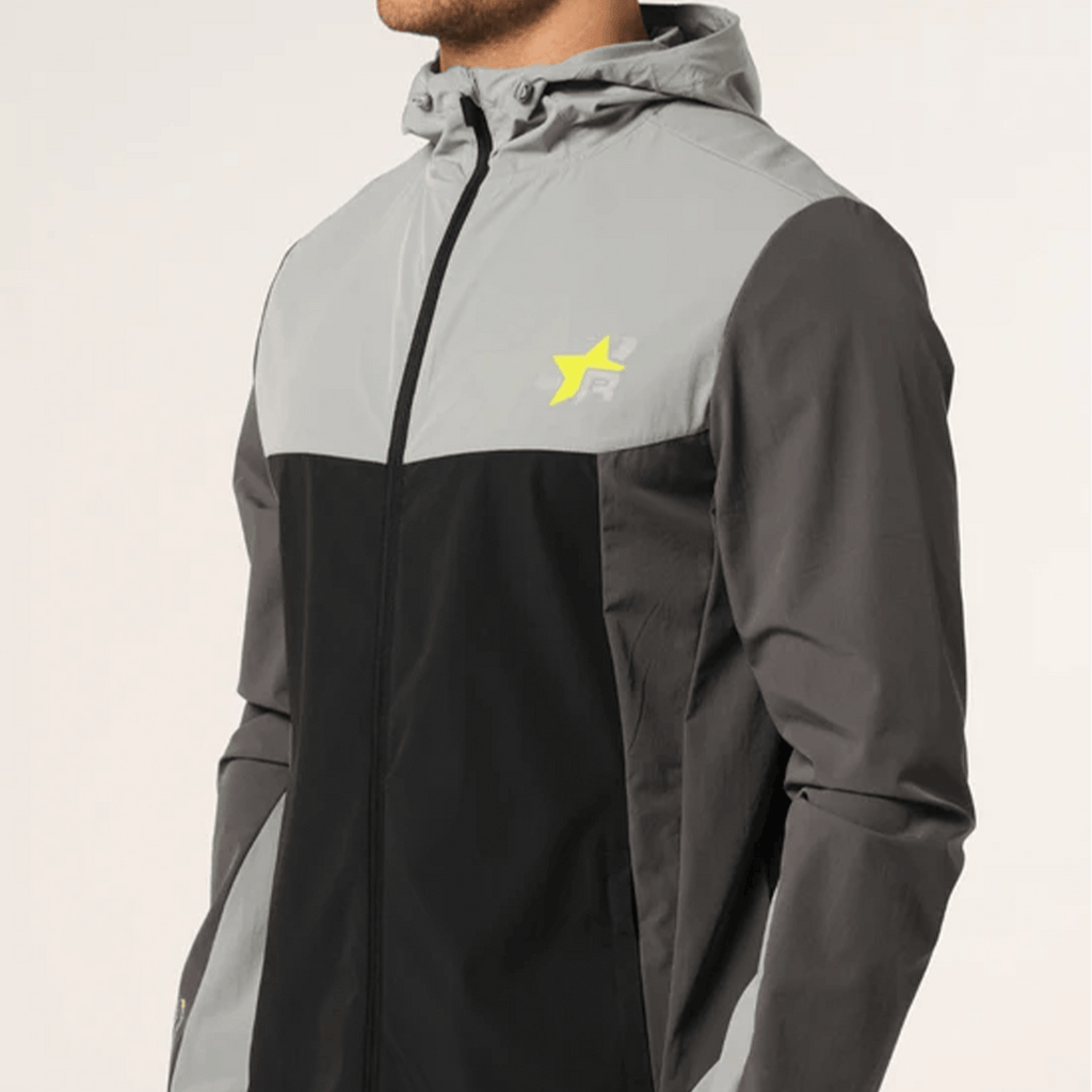 Reprimo RP Flight Windbreaker Jacket 'Black Neon' — XXS — Back View