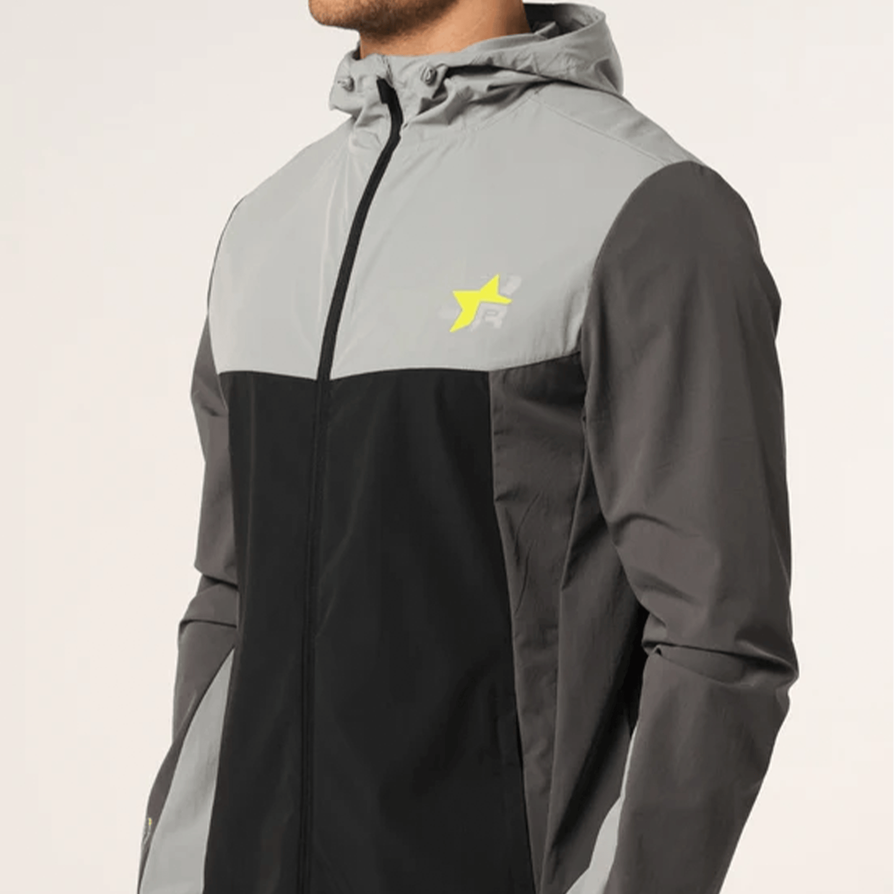 Reprimo RP Flight Windbreaker Jacket 'Black Neon' — XXS — Back View