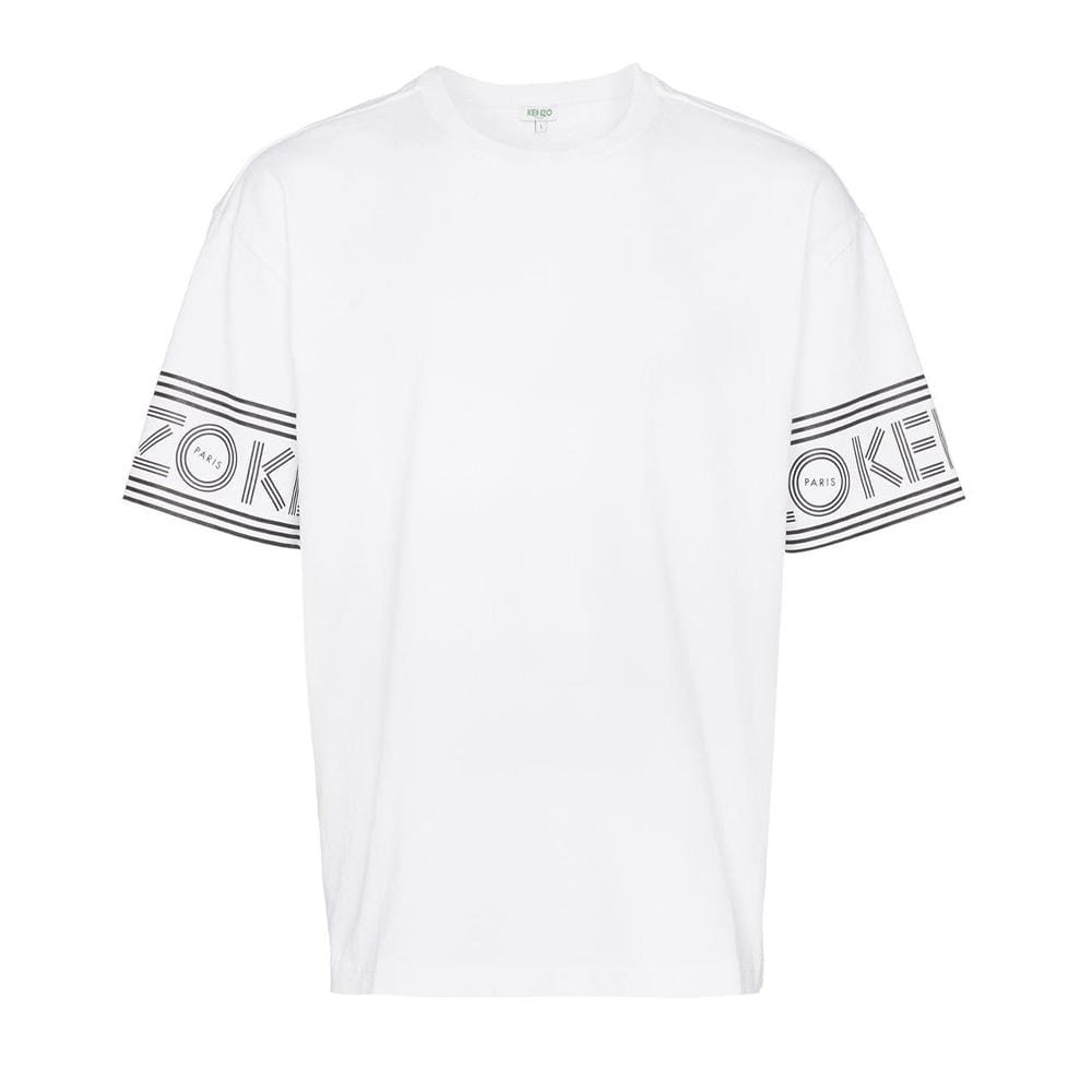 Kenzo Logo Trimmed T-Shirt "White" — XXS — Front View
