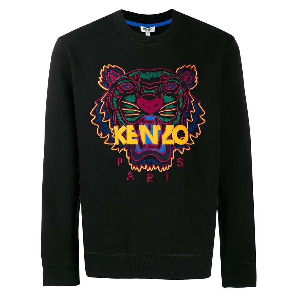 Kenzo Embroidered Tiger Sweatshirt "Black" — XXS — Front View