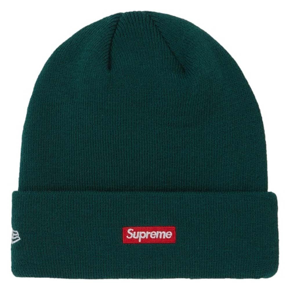 Supreme New Era S Logo Beanie (FW 19) Green — Side View