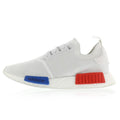 Adidas NMD_R1 Primeknit Vintage White-Lush Red — UK 3.5 | EU 36 | US 4 — Front View