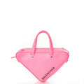 Balenciaga Top Handle Triangle Duffle S  in Pink, Leather — Front View