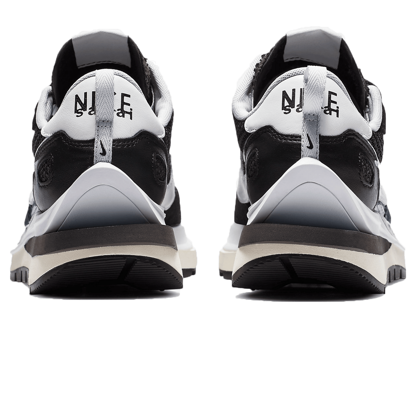 sacai x Nike VaporWaffle 'Black White' — UK 3 | EU 35.5 | US 3.5 — Back View
