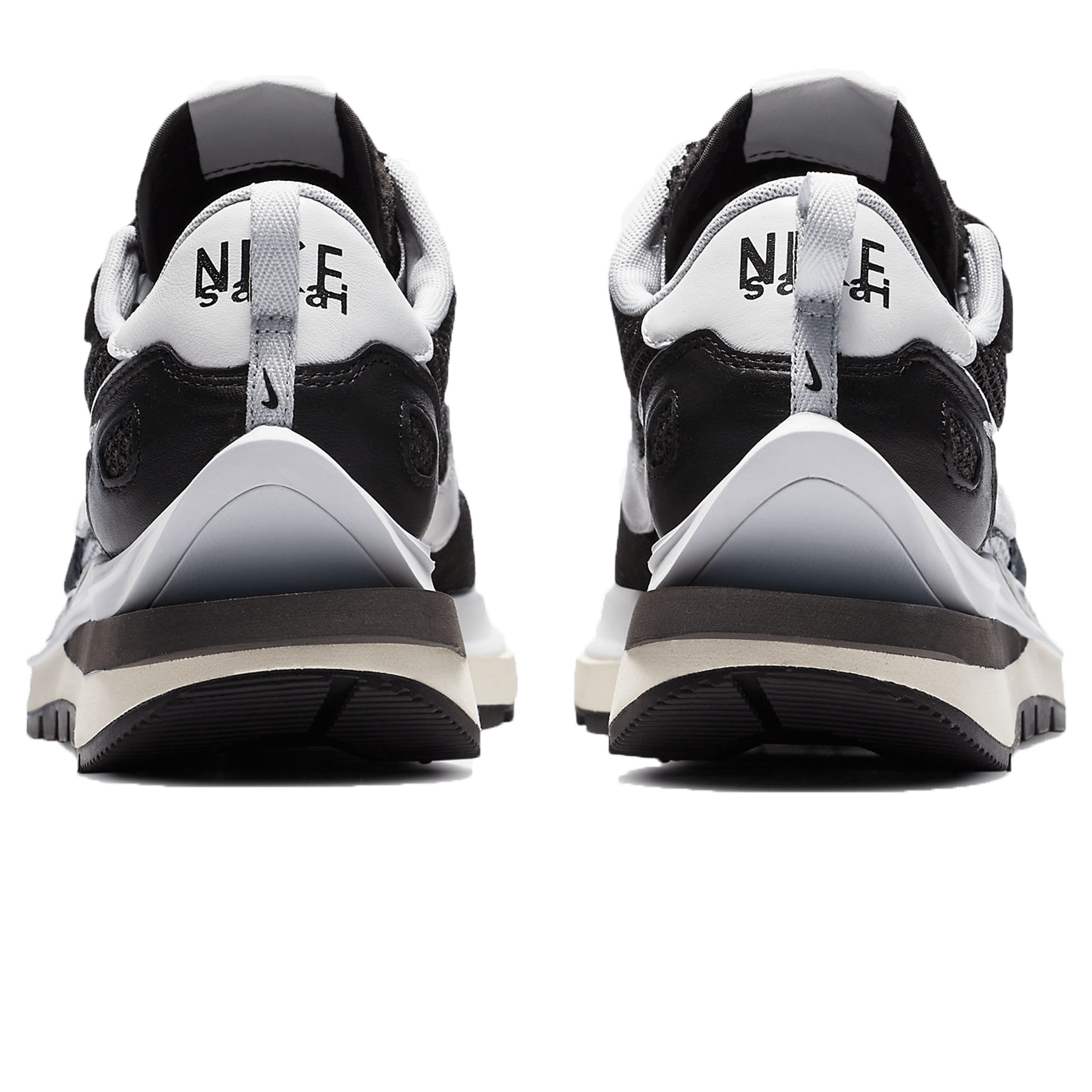 sacai x Nike VaporWaffle 'Black White' — UK 3 | EU 35.5 | US 3.5 — Back View