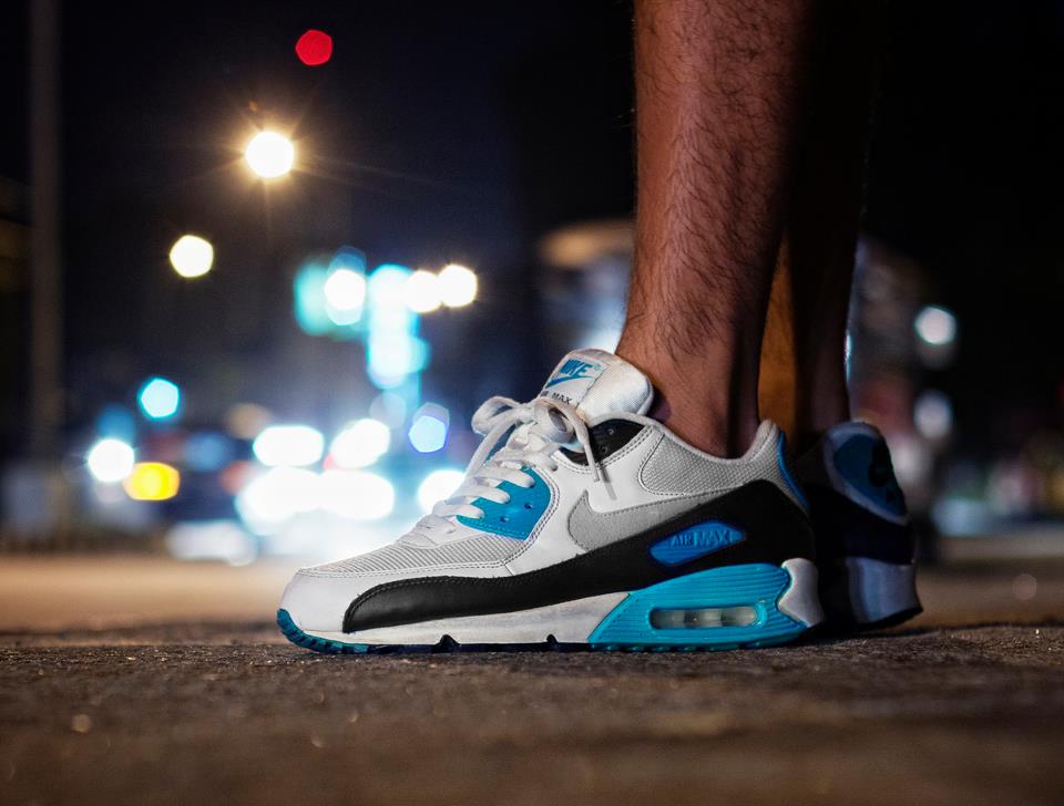 Nike Air Max 90 OG Vintage "Laser Blue" — UK 3 | EU 35.5 | US 3.5 — Detail View