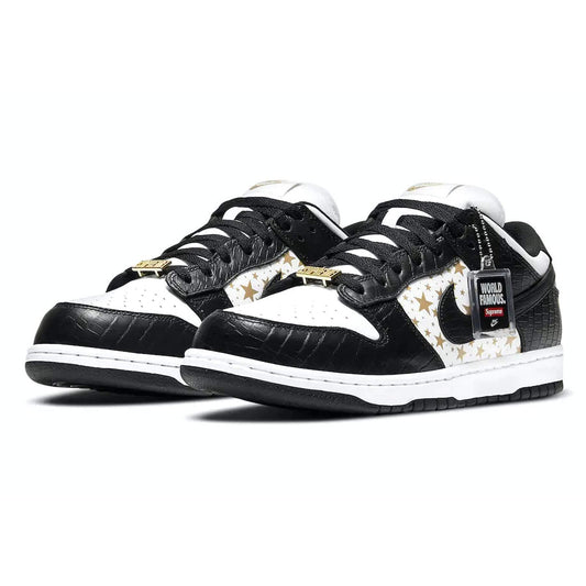 Supreme x Nike Dunk Low OG SB QS 'Black' — UK 3 | EU 35.5 | US 3.5 — Side View