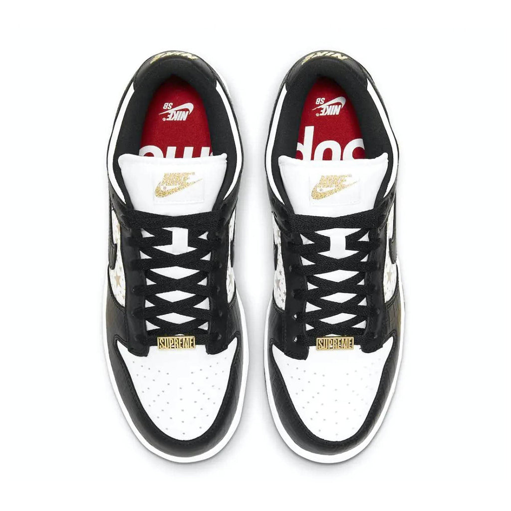 Supreme x Nike Dunk Low OG SB QS 'Black' — UK 3 | EU 35.5 | US 3.5 — Top View