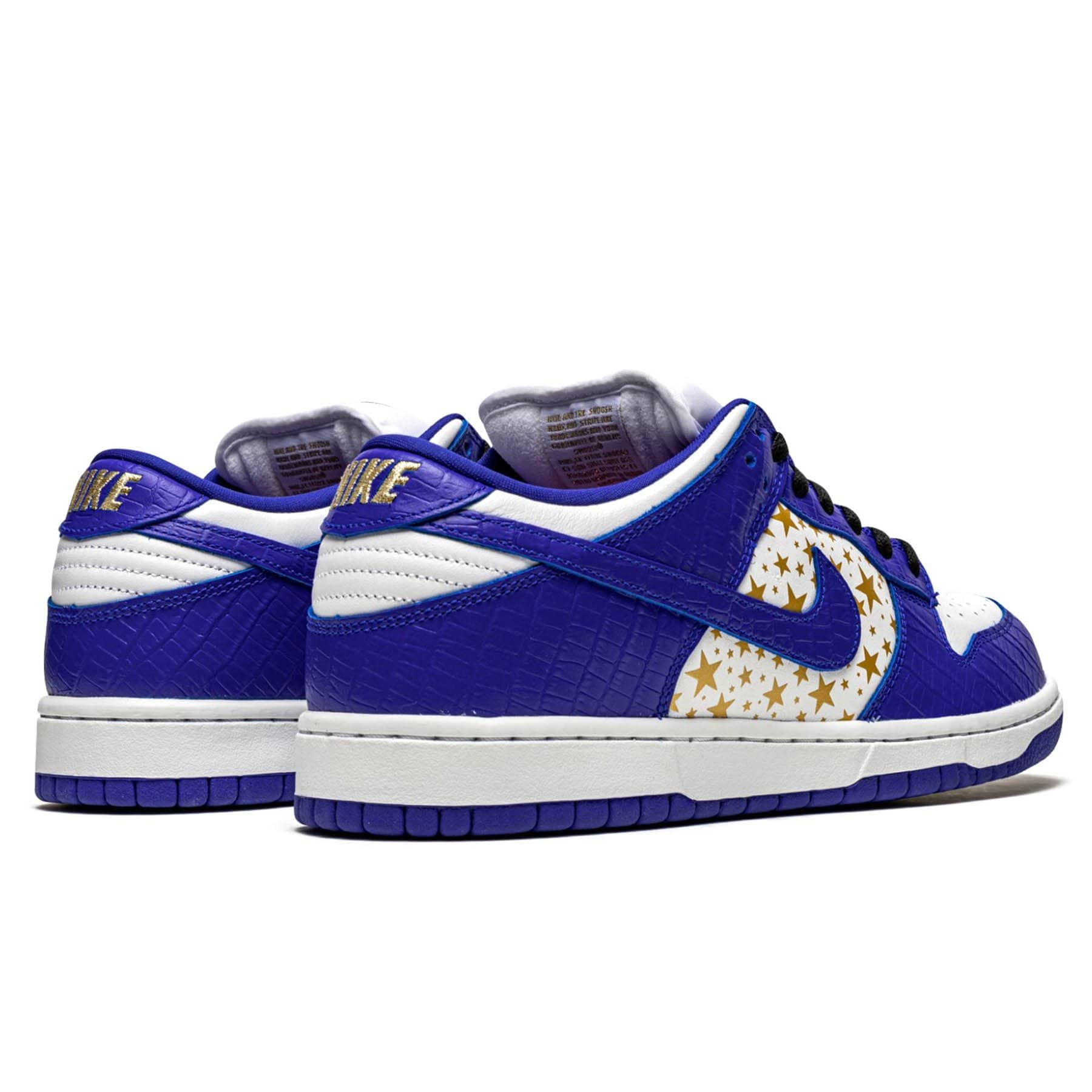 Supreme x Nike Dunk Low OG SB QS 'Hyper Royal' — UK 3 | EU 35.5 | US 3.5 — Back View